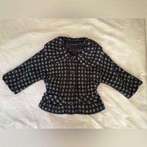 Marc Jacob’s Women's Black and White Plaid Tweed Jacket
